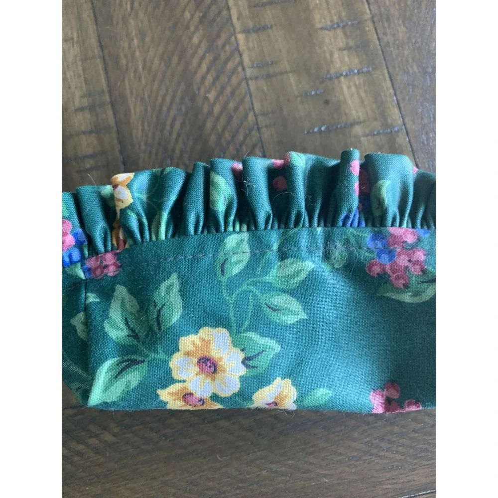 Emerald Vine Longaberger Hostess Appreciation Basket Liner Ruffle Green‎ Retired